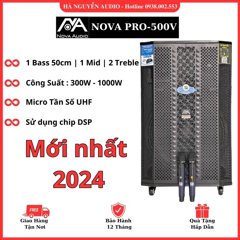 Loa Kéo 5 Tấc Nova Pro-500V Chính Hãng 2024