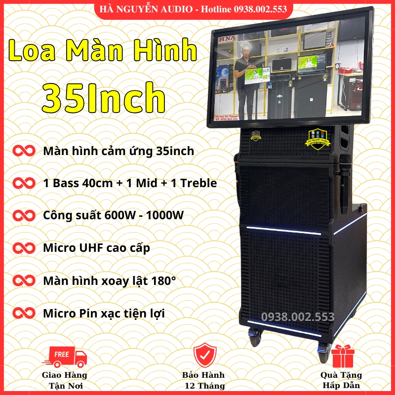 Loa Kéo Karaoke Màn Hình 35Inch Chính Hãng