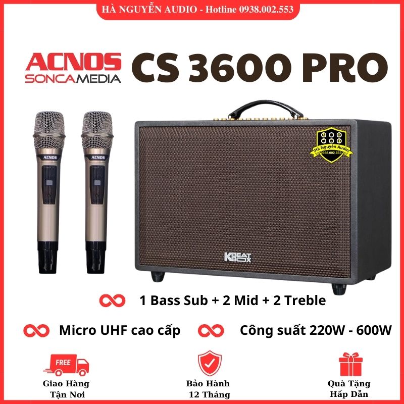 Loa Karaoke Xách Tay Acnos CS 3600Pro Cao Cấp 2025