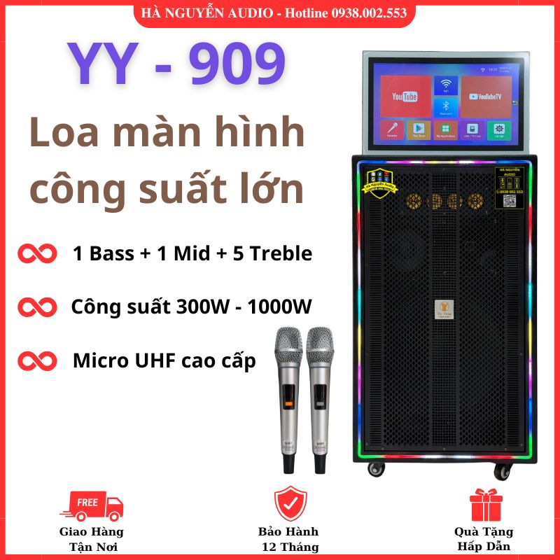 Loa Kéo Karaoke 4 Tấc có Màn Hình YY-909 Cao Cấp 2025